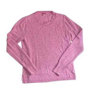 J. Crew pink crewneck cashmere sweater